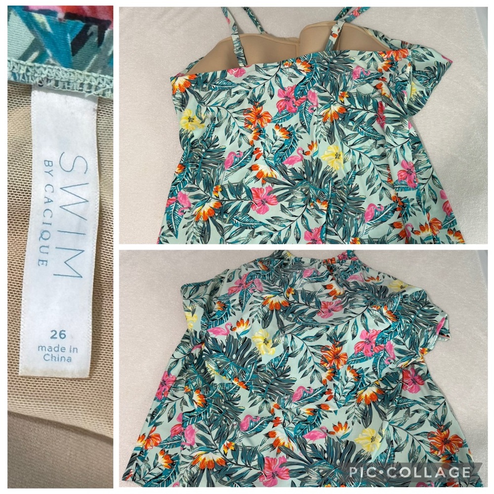 Cacique Tropical Floral Swim Dress - Multicolor
